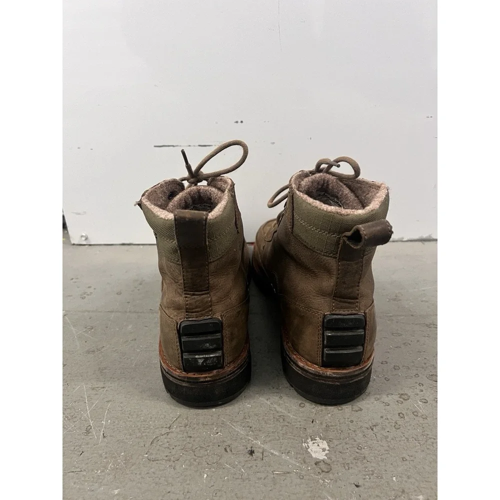 Sorel Men's 10.5 Shearling Lined Leather Winter Boots‎ NM1932 Brown Lace-Up